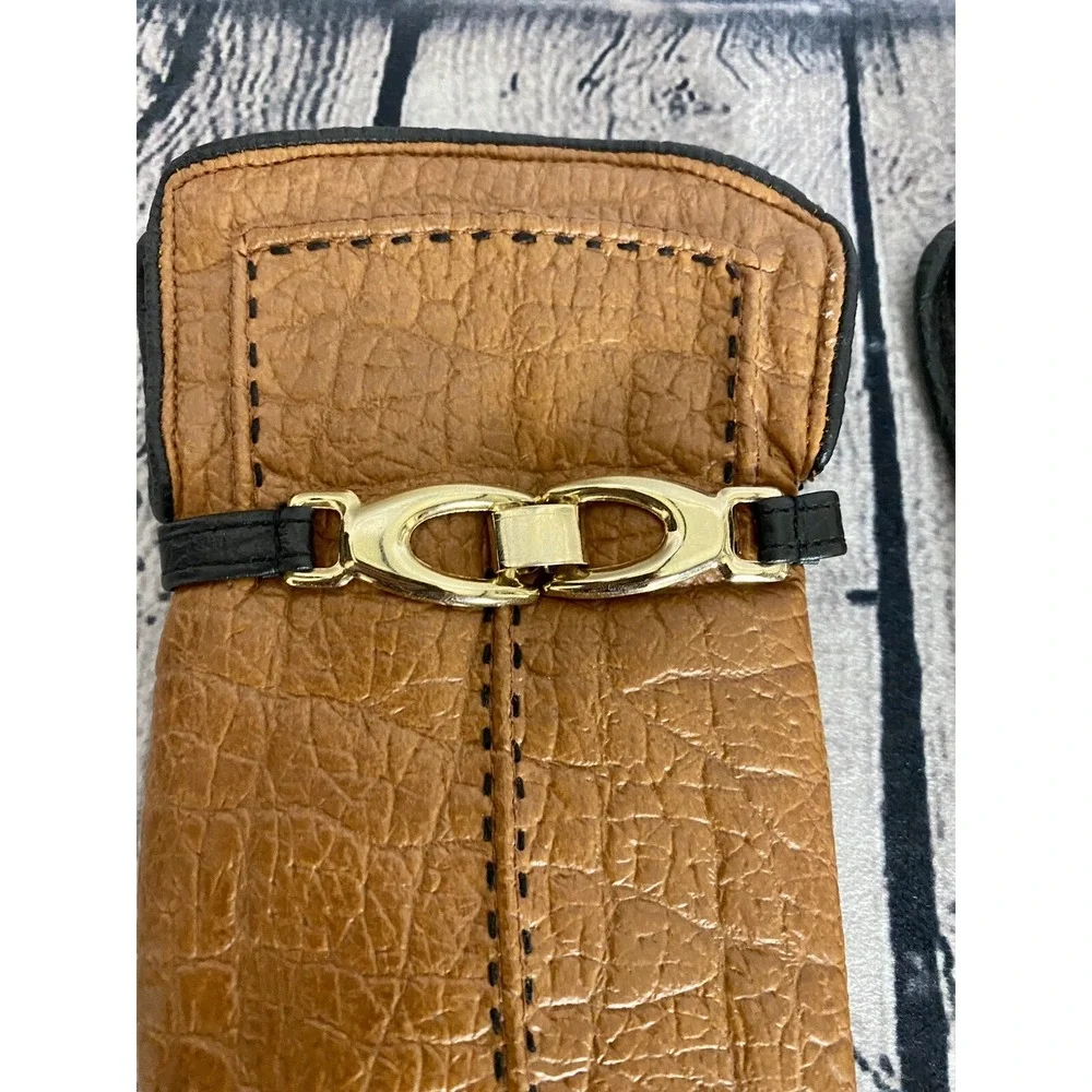 Vintage‎ Brown Gold Aris Snuggler Sherpa Lined Driving Gloves Women's Regular